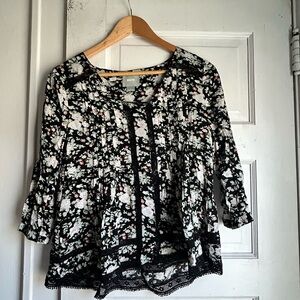 Anthrologie Pilcro floral top.